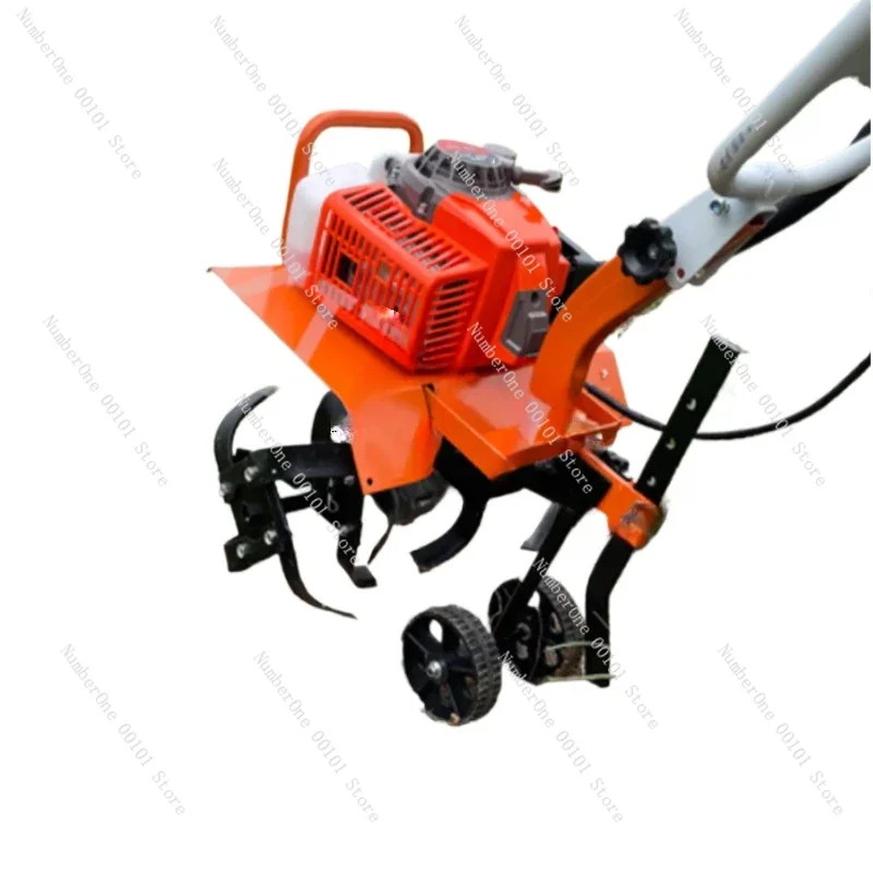 

Multifunctional Agricultural Micro-tiller Small Plough Soil Turning Household Gasoline Ditching Rotary Cultivator Weeding
