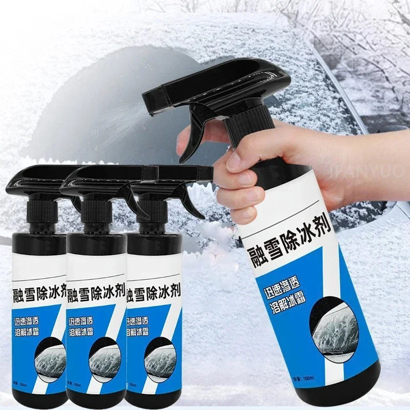 500ml Car Windshield Deicer Defroster Remover Spray Car Window Specific Ice Melting Agent Snow Ice Defrosting Anti-snow Agent