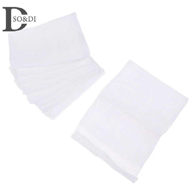 Almohadilla de gasa absorbente médica para vendaje de heridas, Kit de primeros auxilios estéril, suministros para el cuidado de heridas, 10 piezas, 5x7x8CM, 8 capas