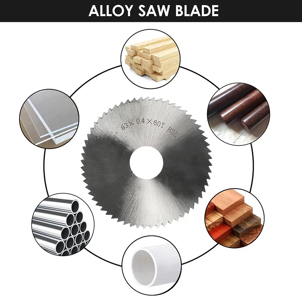 Saw Blade Steel Circular Saw Blade 63mm Bore Diameter 16mm Wheel Cutting Disc DIY Miniature Small Table Saw Circular Saw Blade