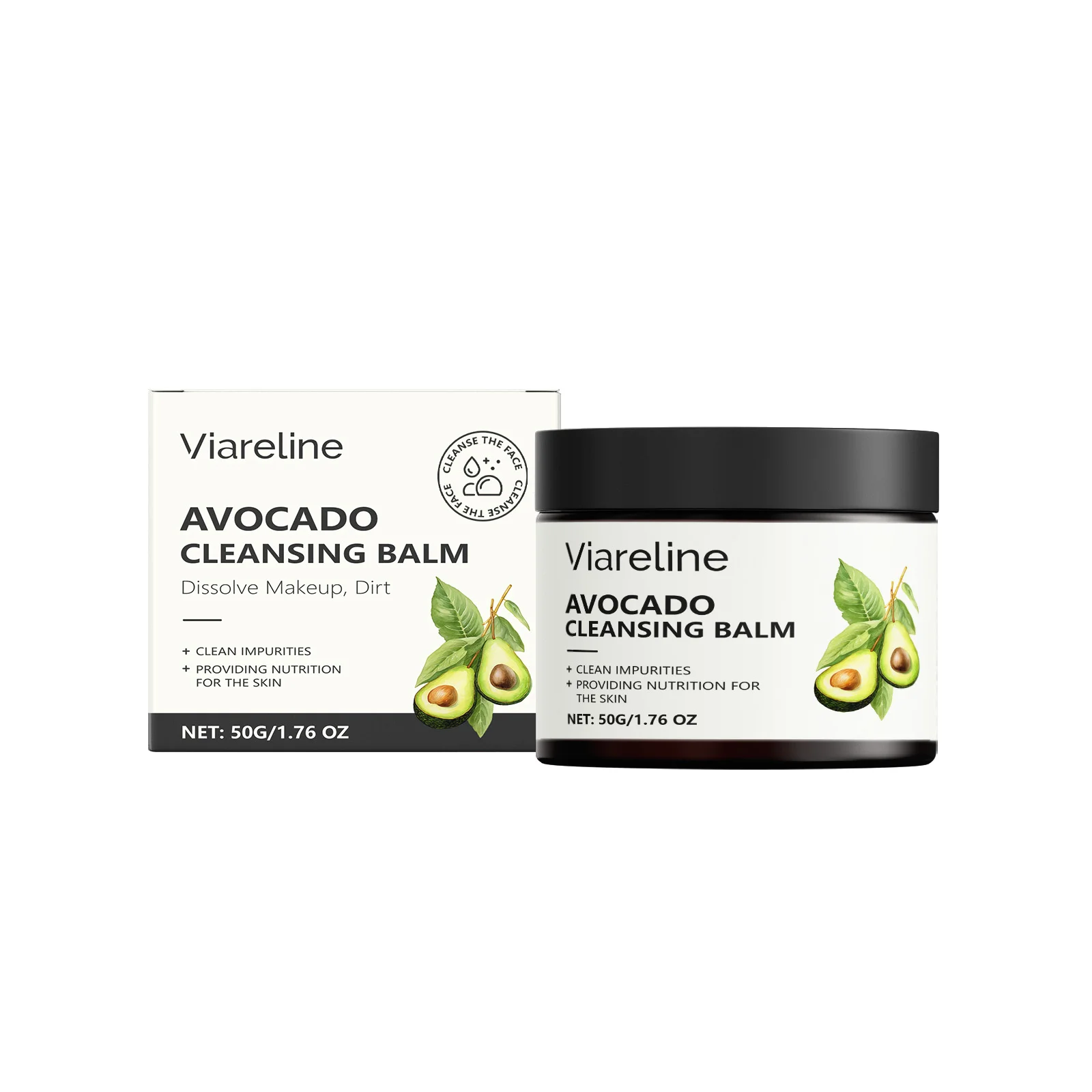 

Средство для снятия макияжа Viareline Avocado, нежное увлажнение, освежение, эмульгирование без остатков, быстрое и легкое ополаскивание, 3 шт.