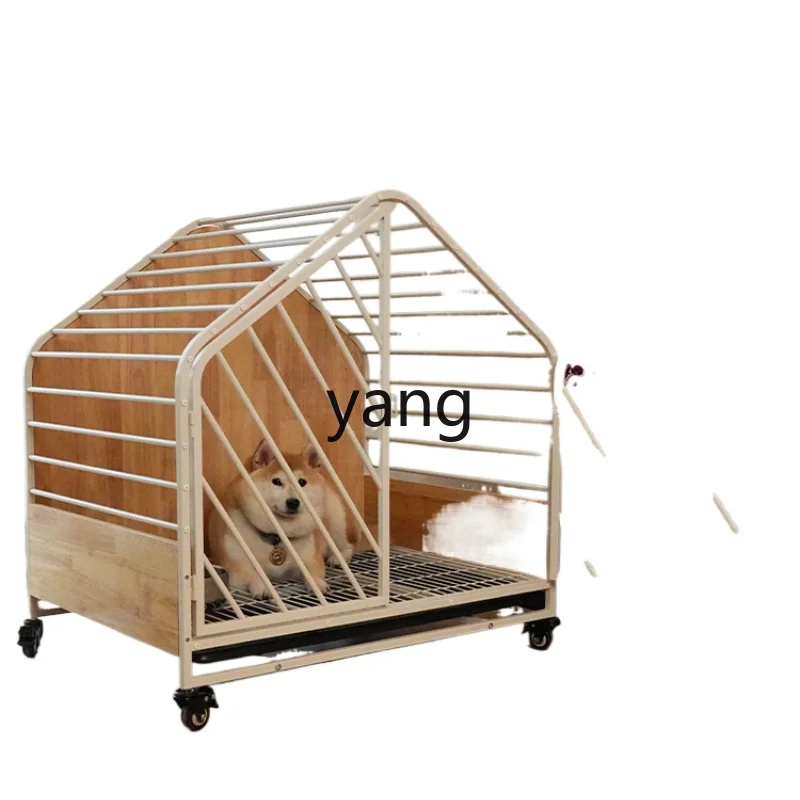 LXL High-Grade Dog Cage with Toilet Separation Household Small Large House Solid Wood