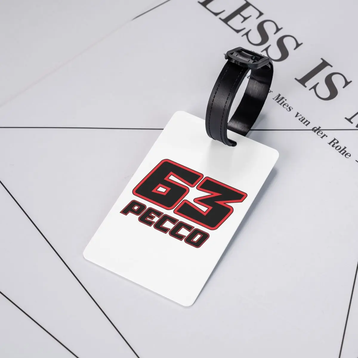 

Pecco Bagnaia 63 Luggage Tags Suitcase Accessories Travel Baggage Boarding Tag Label Holder ID Name Address