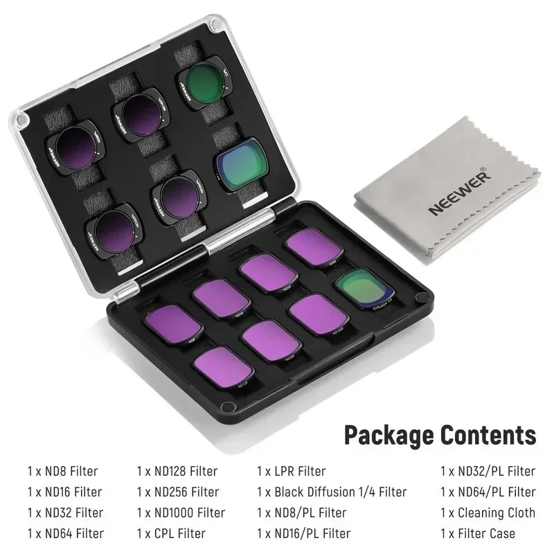

Pack Magnetic ND/CPL Filter Set for DJI Osmo Pocket 3 with ND8-1000 & Black Diffusion