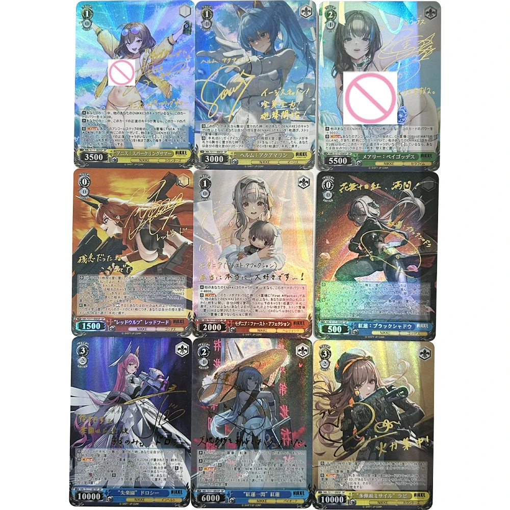 

9Pcs/set Weiss Schwarz Collection Card Anime Nikke:the Goddess of Victory Marian Dorothy Bronzing Signature Card Textured Gifts