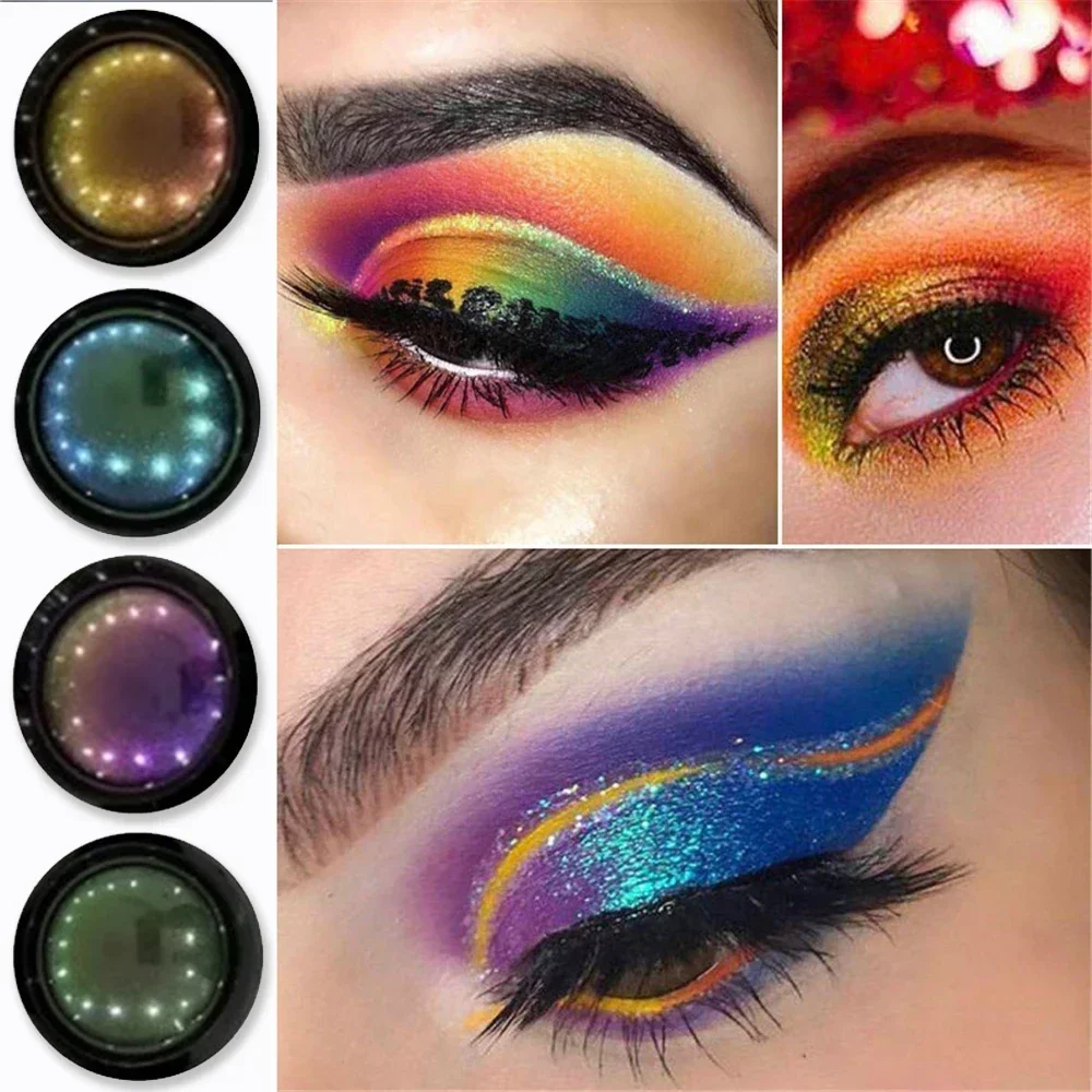 Chameleon Eyeshadow High Pigmented Multi Chrome Metallic Eye Shadow Pallete Eye Glitter Eye Shadow Shimmer Gradient Cosmetic New