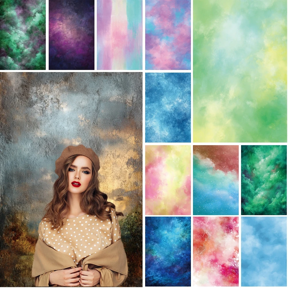 

MOON.QG Pastel Abstract Photographic Background Gradient Textures Soft Color Backdrop Accessories Studio Newborns Party Decor