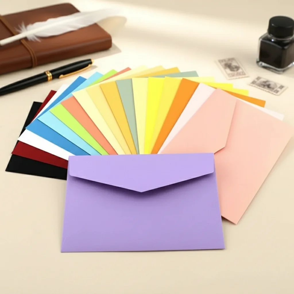 

Candy Color Paper Envelope 20 Pcs Set Monochrome Storage for Greeting Cards Membership Cards 11.5x8cm