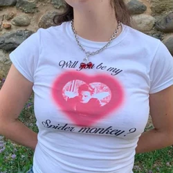 Twilight Saga T-shirt Will You Be My Spider Monkey Shirt Edward Cullen Twilight Tee Y2k Aesthetic Shirts Robert Patterson Tops