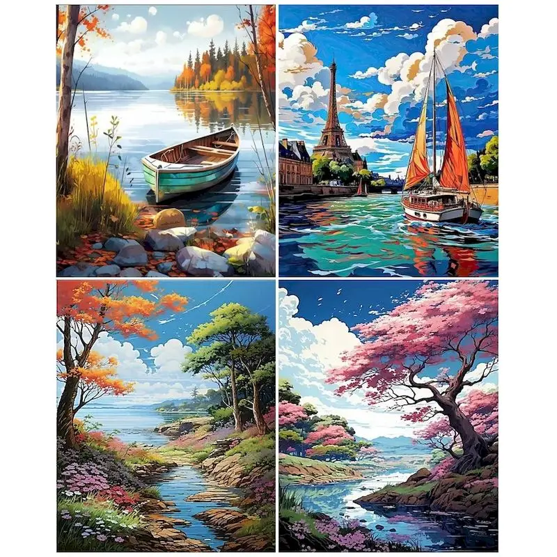 

SDOYUNO Diy Paint By Numbers Canvas Painting Drawing By Numbers Scenery Adults Crafts Modern Wall Art Home deor Painting