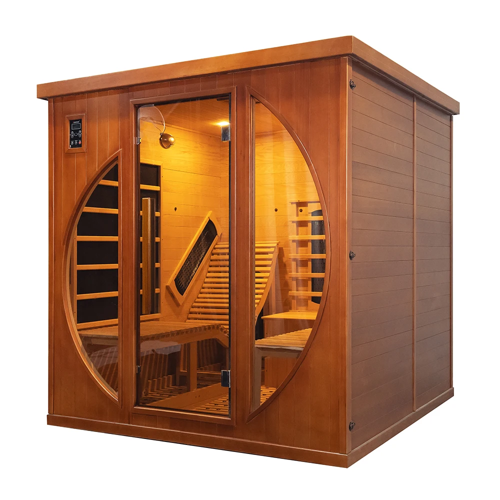 Hot Sale Dropshipping 2 Person Lay Down Infrared Sauna With Chairs