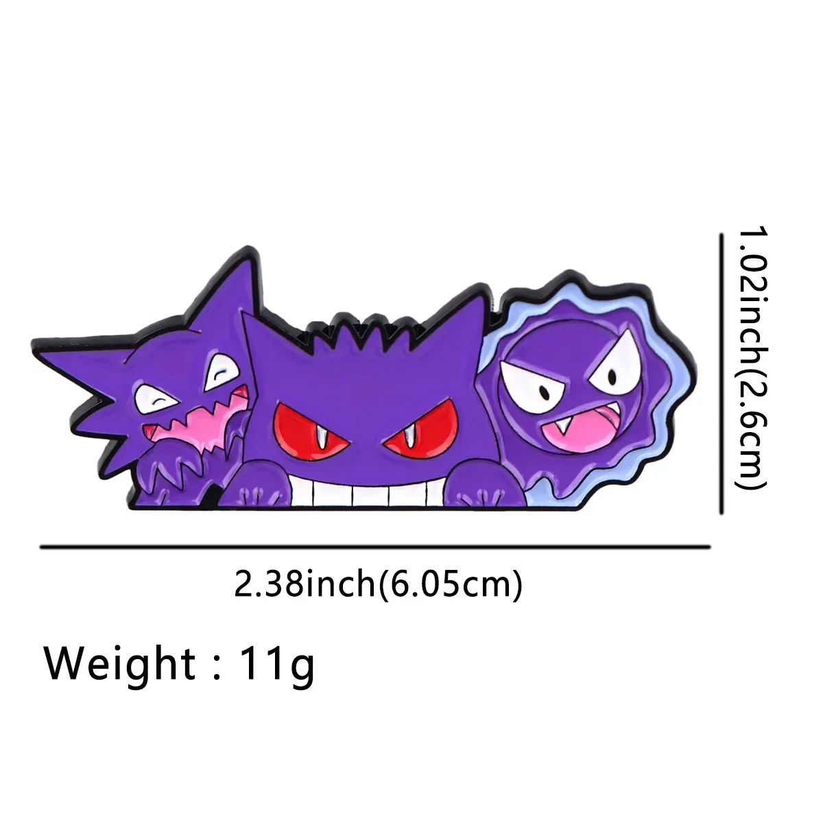 1 set Anime Pokemon Gengar Smalto Spille Kawaii Carino Uomo Donna Spilla Distintivo Borsa Denim Spilla Decorazione per Bambini Gioielli Regalo