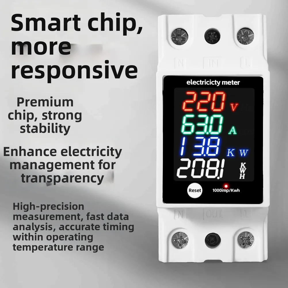 1PCS Digital Display Voltage Current Power Factor Electricity Meter ZS-6035VAKW For Accurate Voltage Current Electrical Supplies