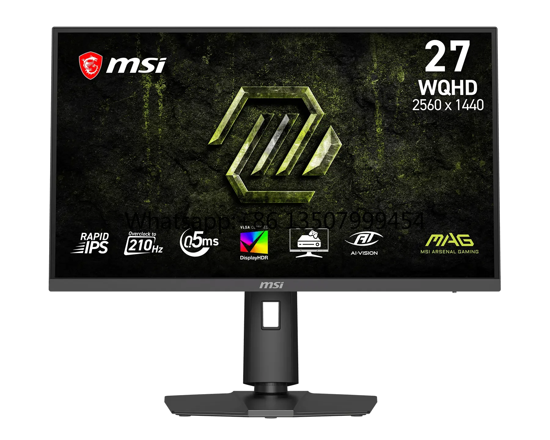 

2026 MAG 275QPF E21 Gaming Monitor 27" 2560x1440 WQHD 210Hz 0.5ms Rapid IPS DisplayHDR 400 with Ergonomic Stand for Gaming PC