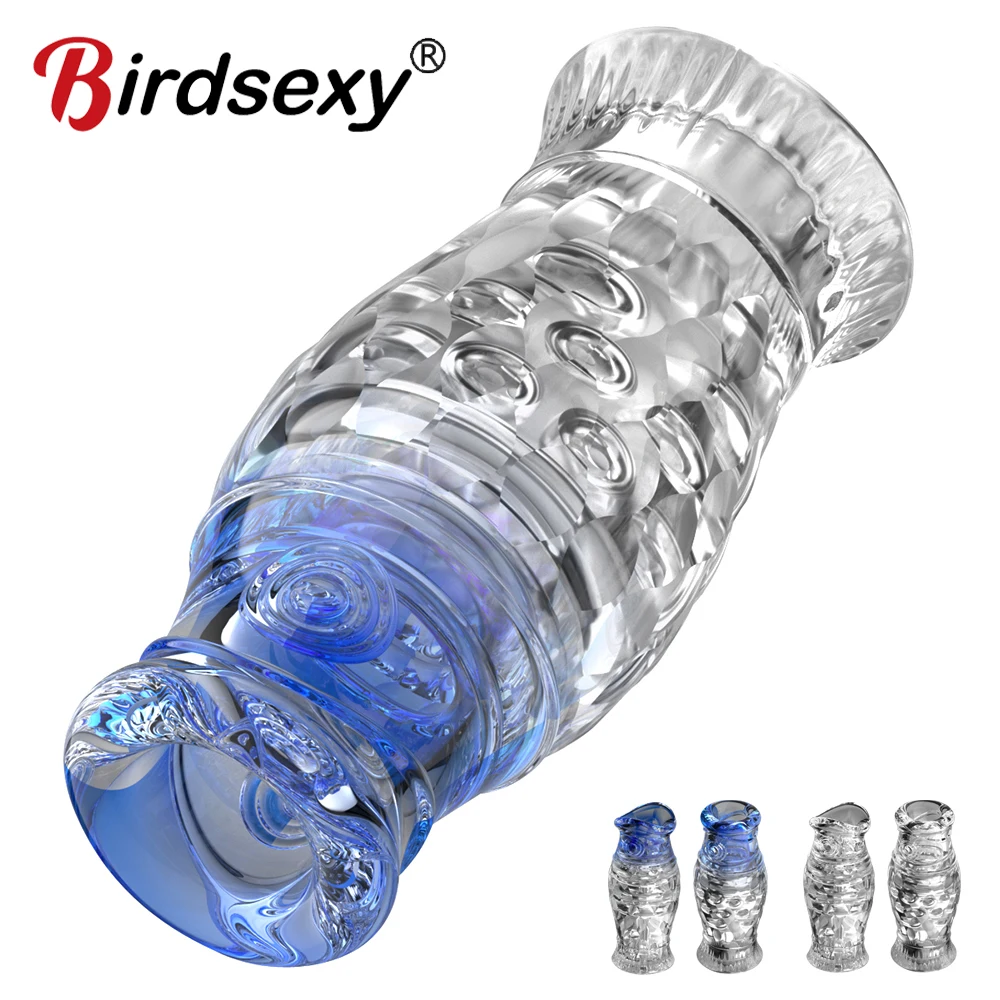 Male Masturbator Cup Soft Pussy Sex Toys Transparent Vagina Adult Endurance Exercise Sex Products Vacuum Pocket Cup for Men 18+