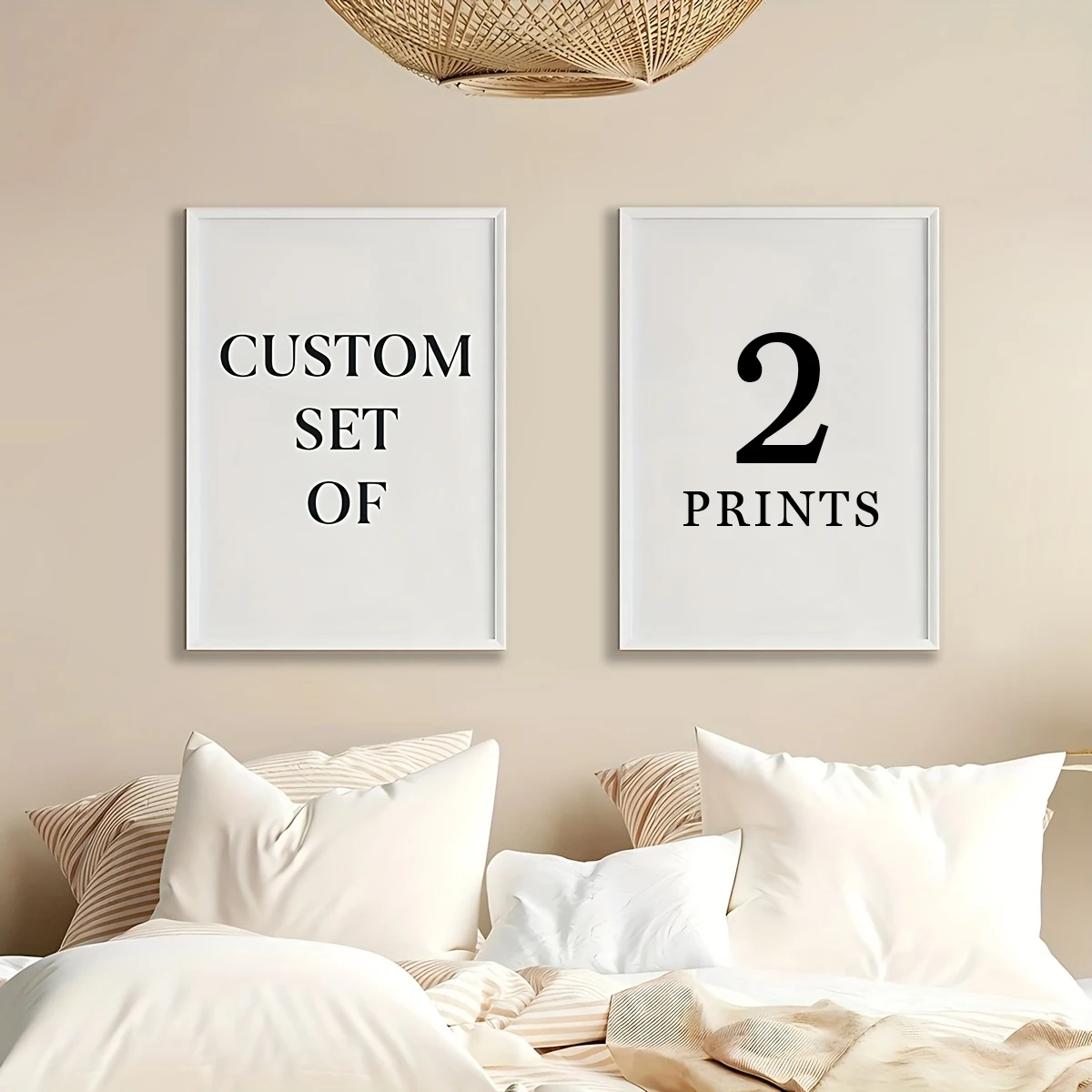 2 Stück Individueller Leinwanddruck Personalisierte Foto-Sets Drucke Familienleben Haustiere Landschaften Paare Hochzeiten Heim-Dekoration Poster