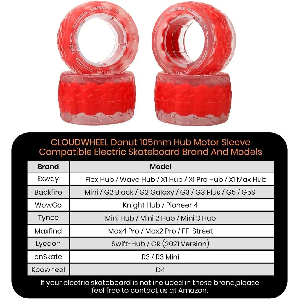 

All-Terrain 105mm Hub Motor Sleeve for Electric Skateboards - Urban & Off-Road Use