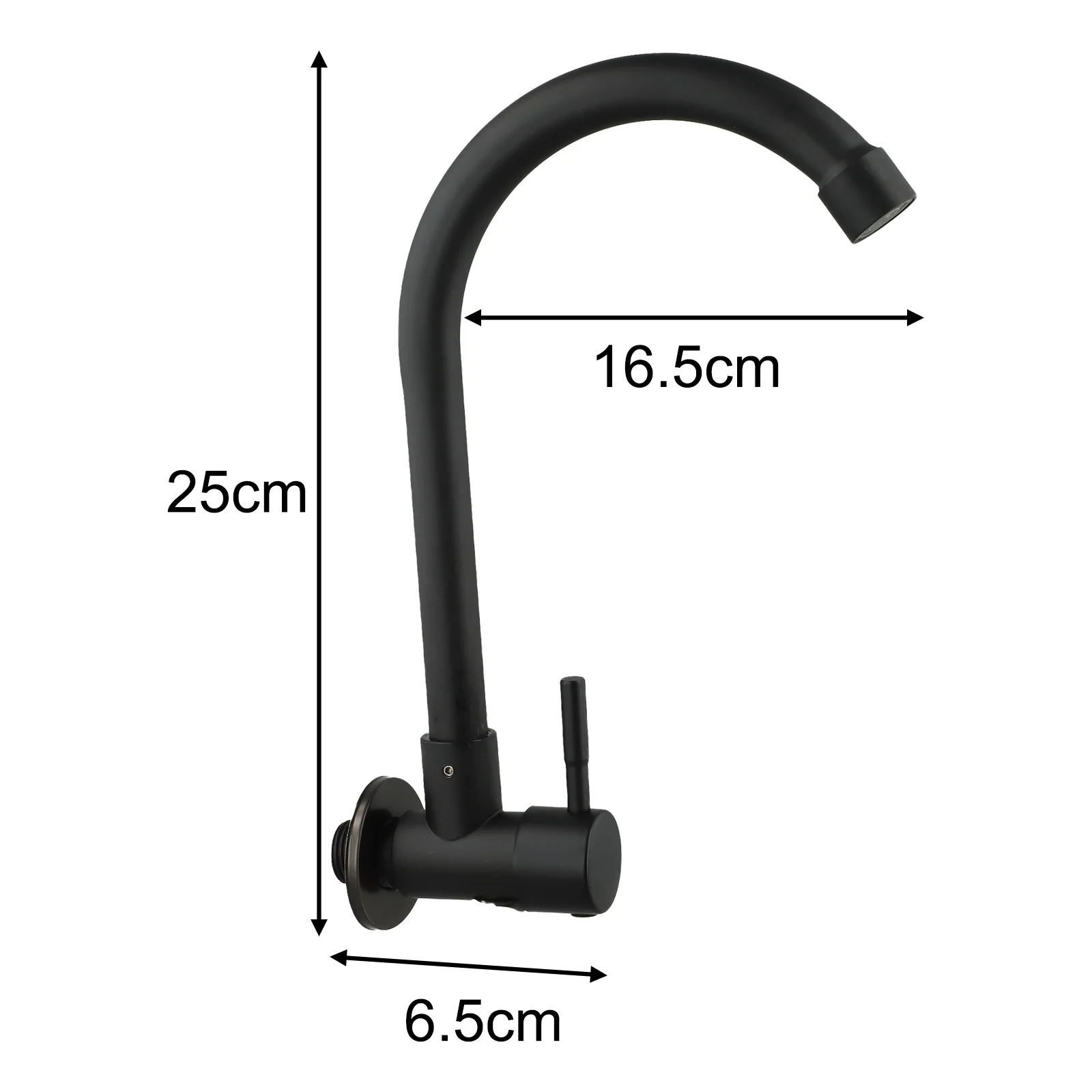 304ステンレス鋼の台所の蛇口,黒い浄水器,シングルレバーの穴の蛇口,浴室の家具セット,冷水壁