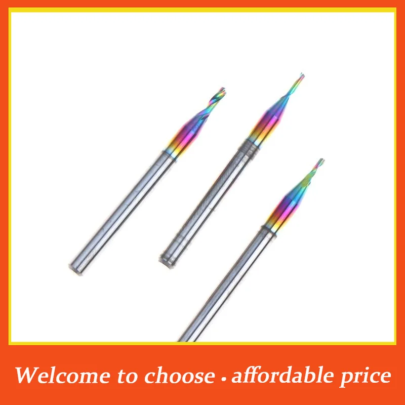 

KO New 5A TOP Single Flute DLC Coated Milling Cutter - Colorful, For Aluminum Profile & Composite Cutting Head Engraving