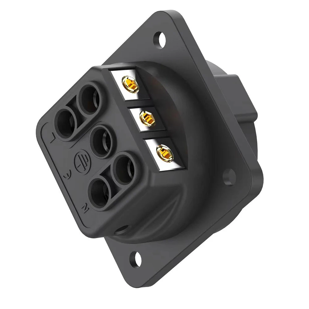 1Pcs ES3R Reinem Kupfer Steckdose EU Schuko Buchse Rhodiniert AC 250V 16A EU Euro 2Pin IEC einlass Schuko Chassis Socke – Detail 5