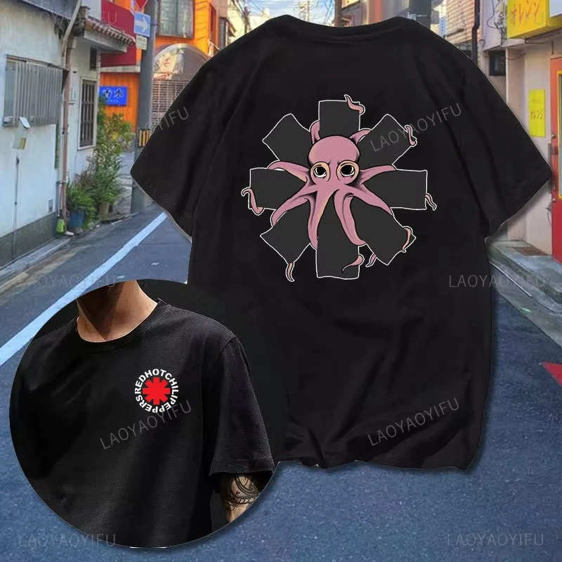 2026 New Red Hot Chili cotton T Shirt Amazing Tees Men Women Clothes Peppers Tour Double-sided Short Sleeve Casual Male T-shirt