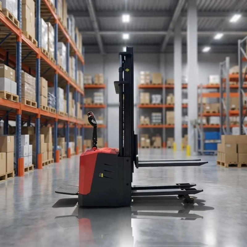 Warehouse Equipment Ridder Battery Forklift  Stacker  1 Ton1500kg 2000kg  Electric Pallet Stacker with 3m 3.5m Lifting Height