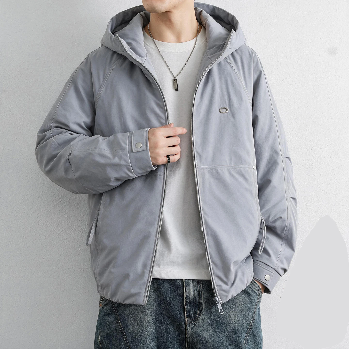 Plus Size M-6XL Men's Casual Warm Hooded Cotton-Padded Jacket 2026 Autumn Winter Loose Windroof Thick Coats Outwear Solid Parkas