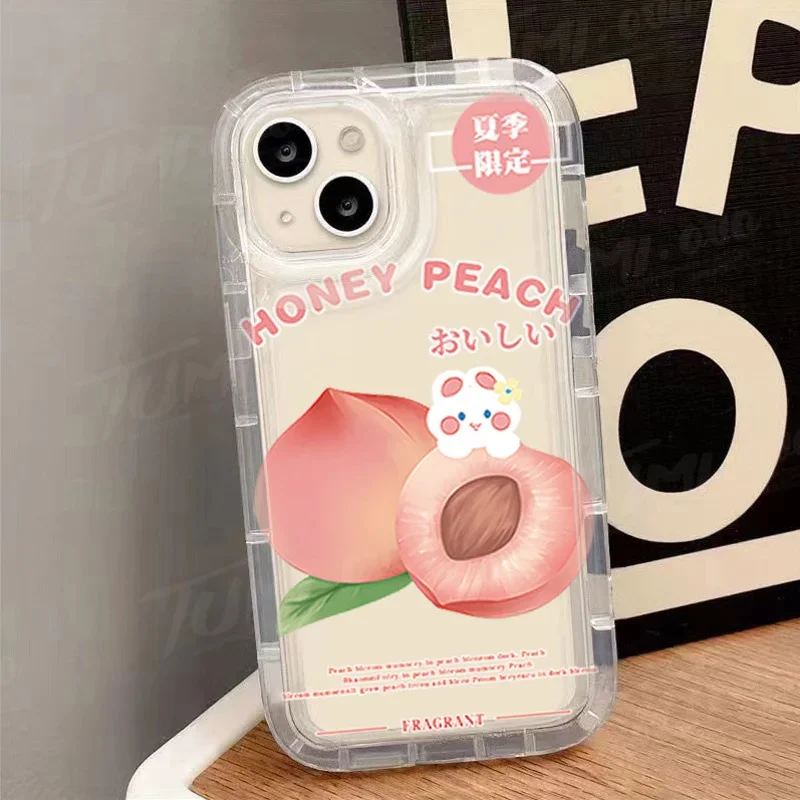 Strawberry Orange Fruit Case for Samsung Galaxy S24 Ultra S23 S22 S21 FE S20 Plus Note 20 10 Pro A34 A54 A33 A53 Clear TPU Cover