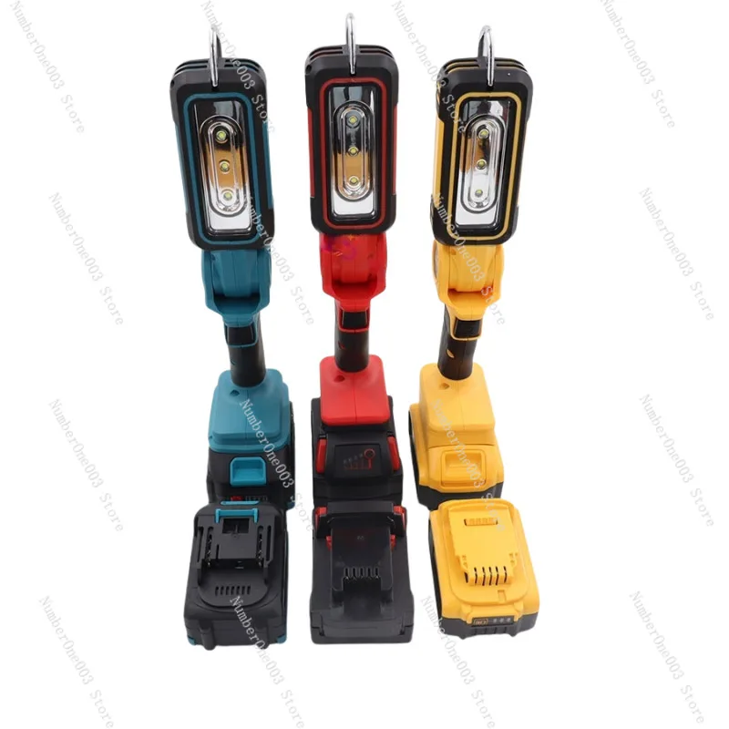 

Светодиодный рабочий светильник с литиевой батареей, удобный уличный светильник для обслуживания строительной площадки, кемпинга, супер яркий складной светильник, освещение