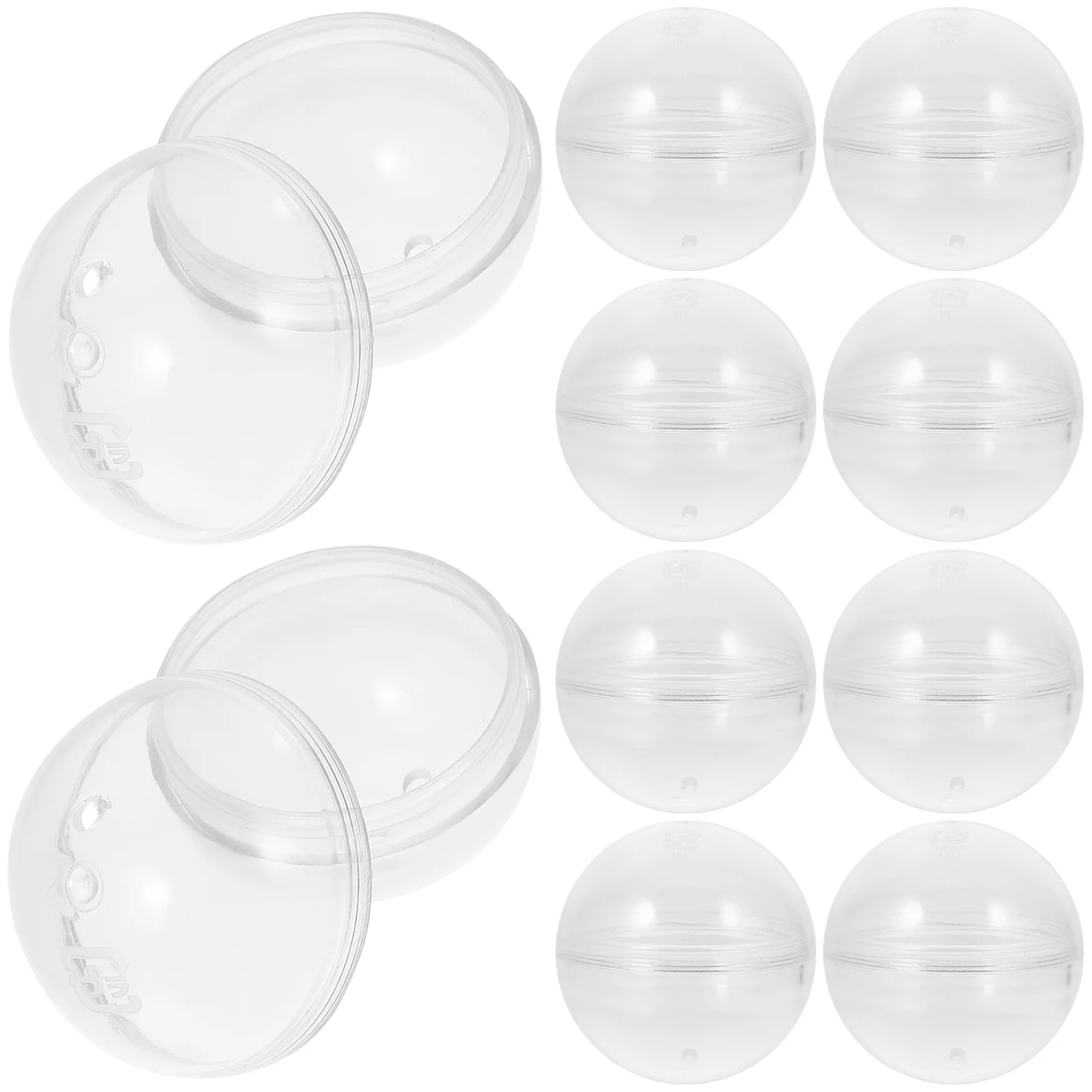 

10pcs Twist Capsule Balls Refillable Plastic Round Empty Gumballs For Party Favors Easter Birthday Kids Gift Storage Container