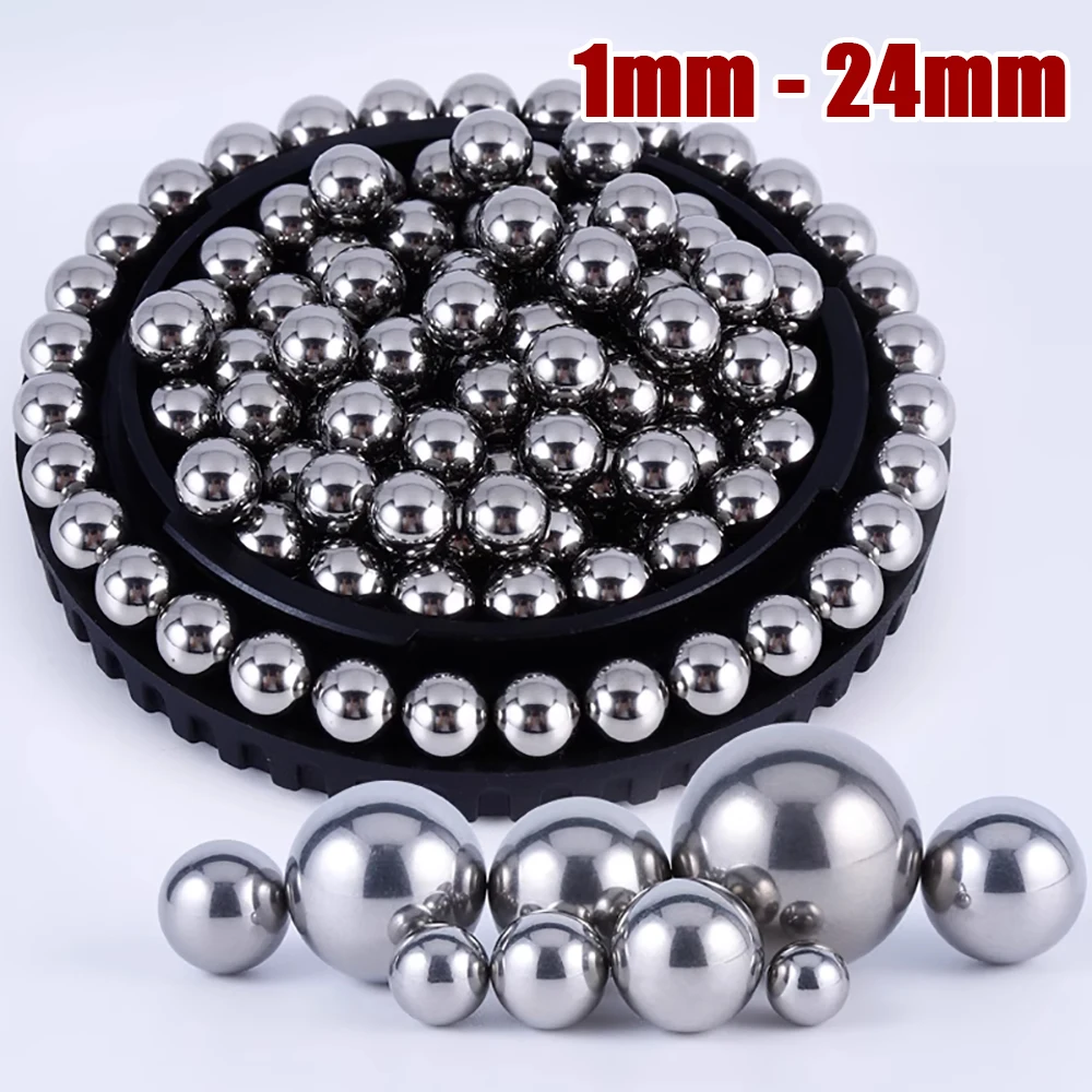 

1-1000pcs 304 Stainless Steel Balls 1/1.5/2/2.381/2.5/3/3.5/4/4.5/5~24mm Solid Smooth Bearing Steel Ball Spherical Bead Balls