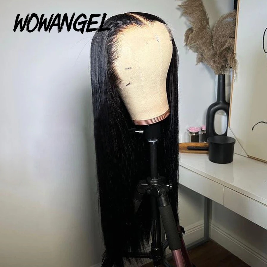 Wow Angel HD Lace Front Wigs 36inch Straight Wig Clean Hairline Melt Skin Invisible 13x6 HD Lace Front Human Hair Wig Glueless