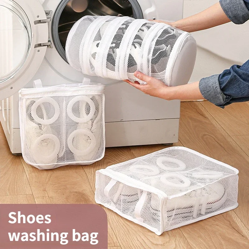 Laundry Bag For Shoes Shirt Dress Anti-Deformation Washing Bags Effective Cleaning Sneakers Wash Protective Bag Sleeve Slippers