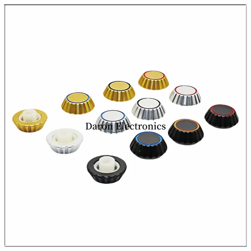 Aluminum alloy knob 21*9.5 Potentiometer rotation adjustment cap Volume adjustment knob D hole 6mm potentiometer knob cap