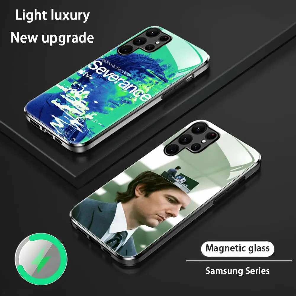 Severance TV Show Phone Case For Samsung S26 S25 S24 S23 S22 S21 S20 Plus Ultra Glass Magnetic Case
