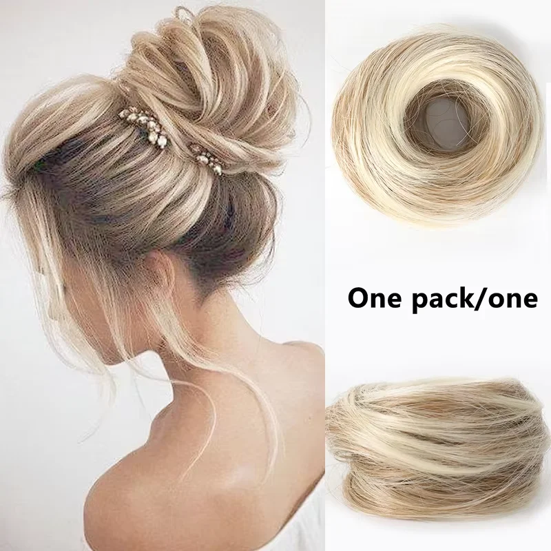 Messy Bun Hair Piece Straight Chignon Extension