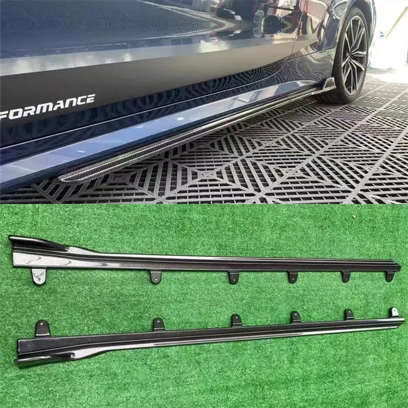 

For BMW 4 Series G22 G23 G26 425i 430i 21+ ReaI Carbon Fiber Side Skirts Extensions Lips Spoiler Body Kit