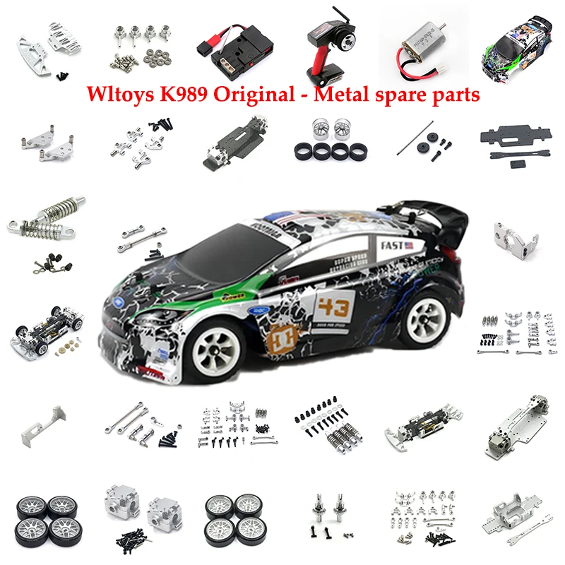 Wltoys K989 K969 RC Car Spare Parts 1/28 Original Parts Ball Head Screw Bearing Metal Pin Set M2/M1.7/M1.5/M1.4/M1.3 Screw Size