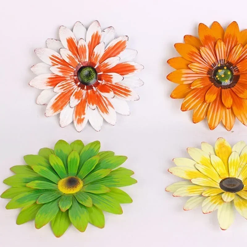 New Metal Flower Wall Decoration Wall Art Hanging Decoration Home Garden Garden Outdoor Decoration (6 Colors Optional)