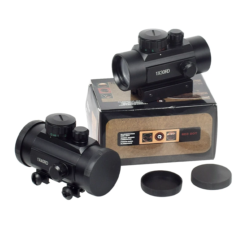 1x30 1x40 Holographic Red Green Dot Scope Sight Single-Tube Adjustable Telescope Tactical Riflescope 1 inch Riser Mount 11/20mm - view 4