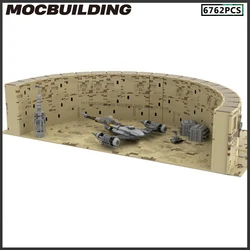 MOC Build Blocks UCS Space Movie Series Scene Hangar Display DIY Assembly Bricks Collection Toys Creative Ideas Christmas Gifits