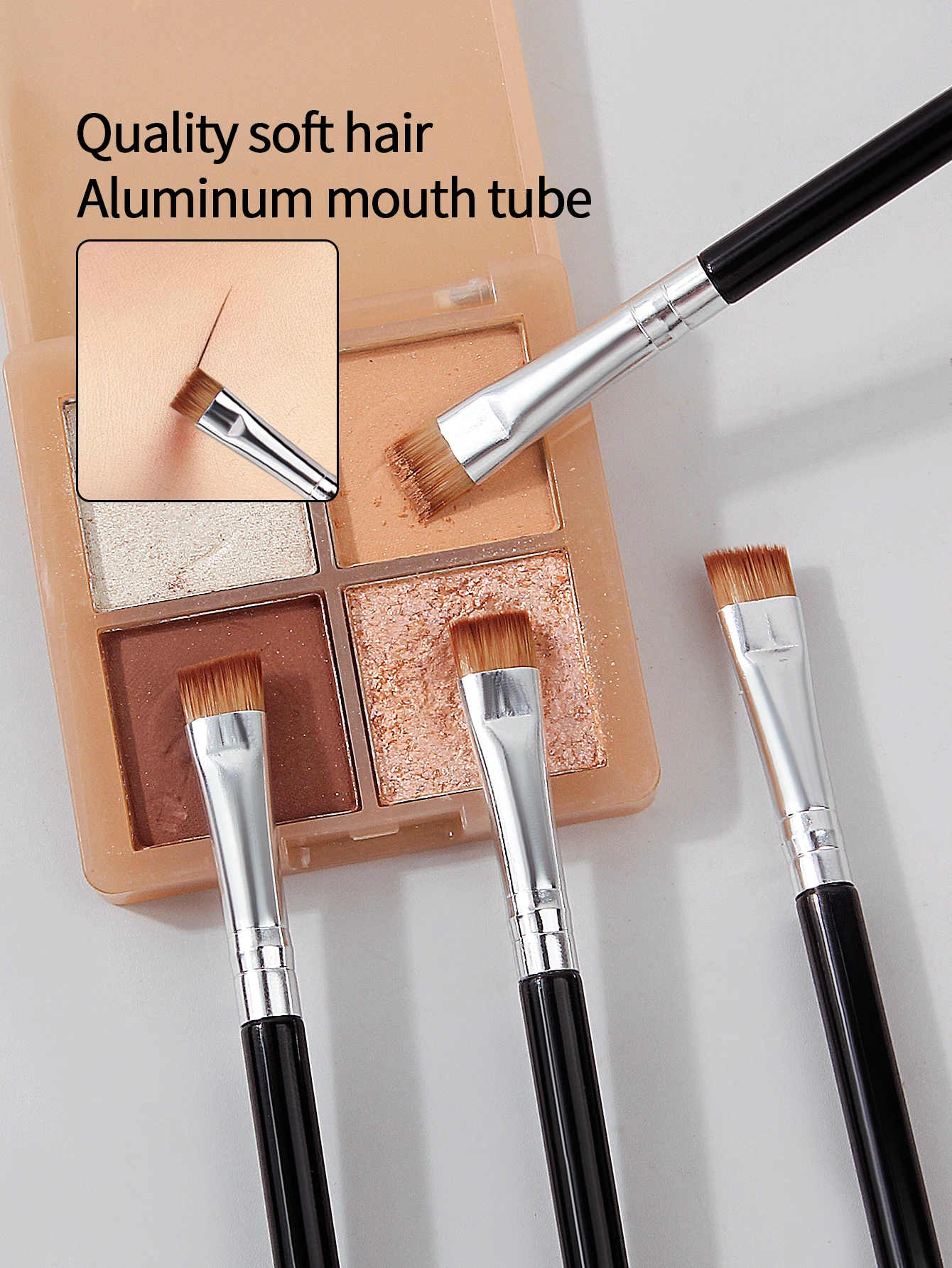 30pc beginner ultra-thin flat brow brush Eyeliner brush Sleeper silkworm face concealer brush multi-functional beauty tool