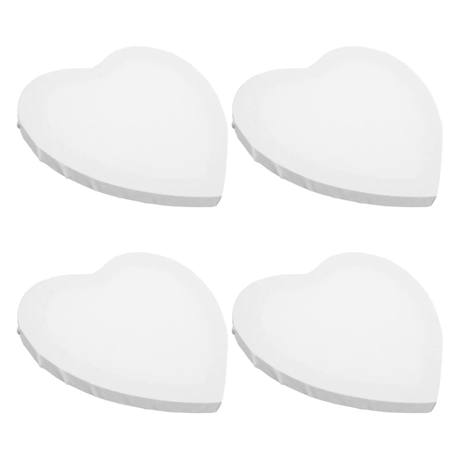 4Pcs Heart Shaped Artist Canvas Cotton Surface Stretched Wood Frame Blank Painting Boards for Oil Acrylic Watercolor Crafts 8