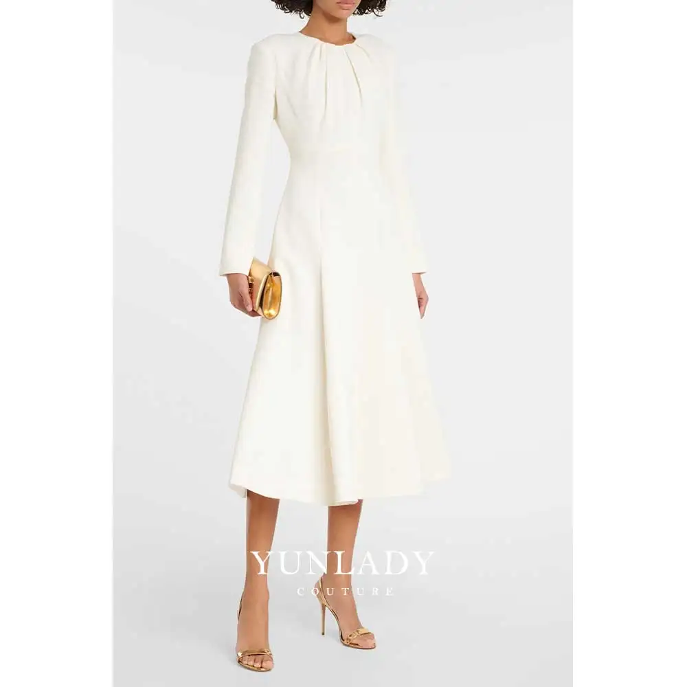 YUNLAN Elegantes blaues Meerjungfrau-Abendkleid in A-Linie für Mütter, 2025, Saudi-Arabien, Damen, Hochzeit, formeller Gast, Midi-Partykleid, Heimkehr