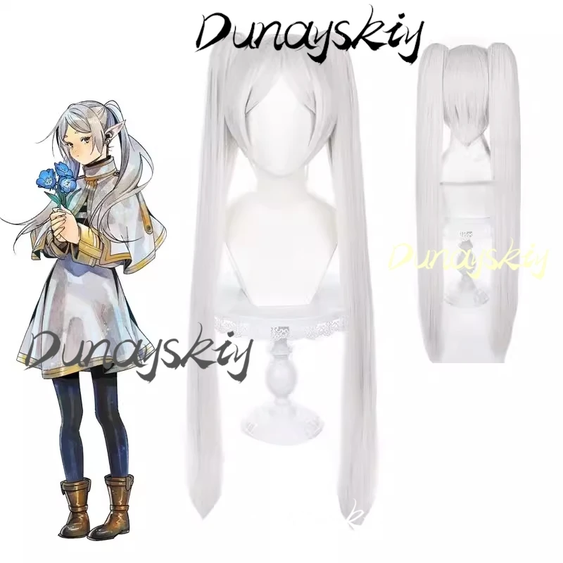 ﻿Sousou No Frieren Cosplay Anime Magician Costume Wig Dress Elf Ear Accessory Frieren Full Set or Women Girls Customized﻿