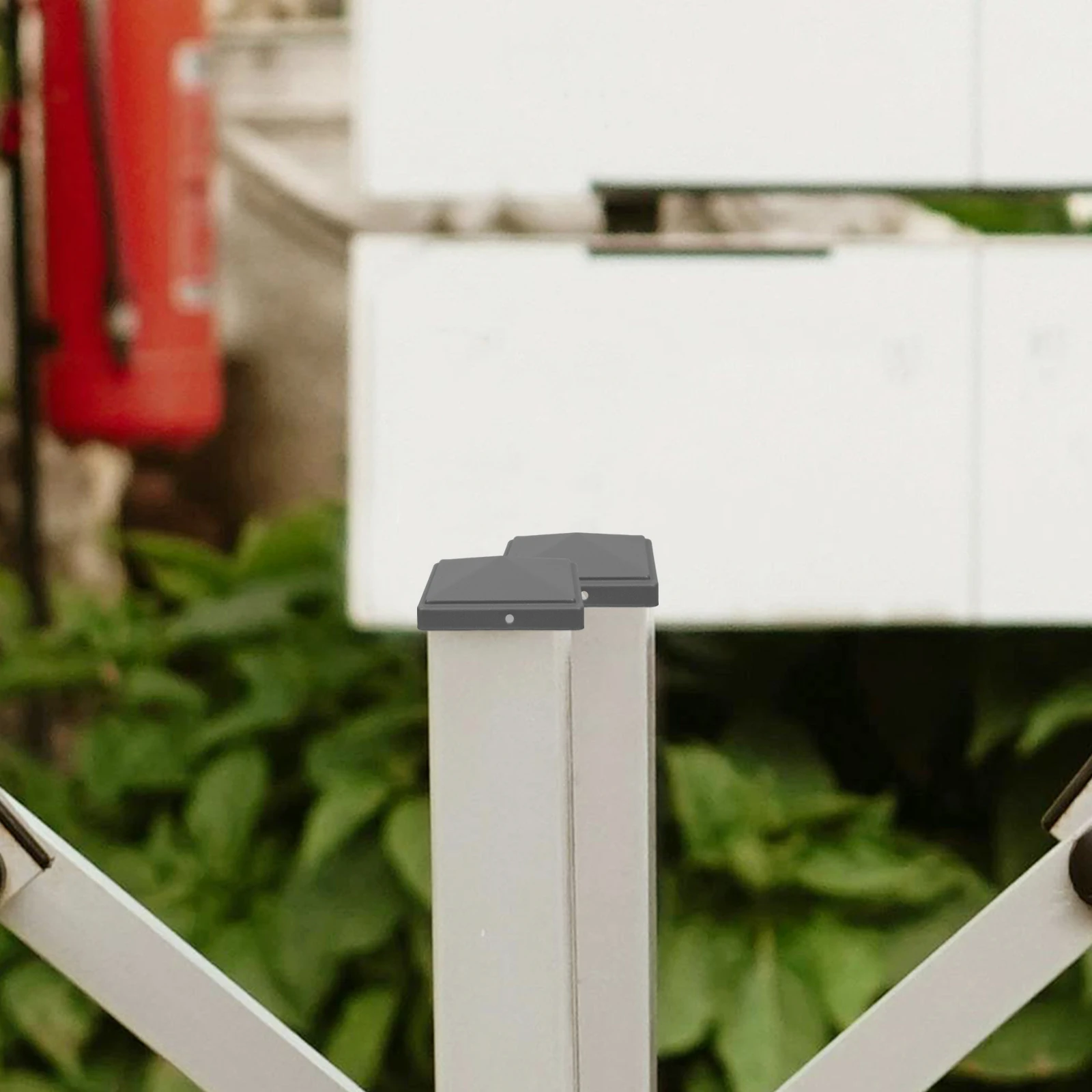 

Metal Fence Post Cap Square Pipe Cover Waterproof Rainproof Decorative Post Skirt For Outdoor Decking Fencing Black