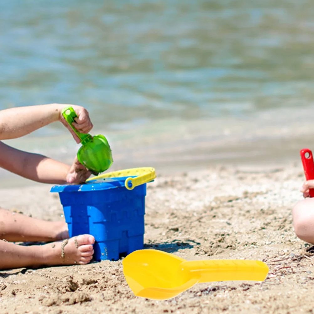 8 pás de areia da pá da praia dos brinquedos ao ar livre dos pces para colher plástico festa à beira-mar