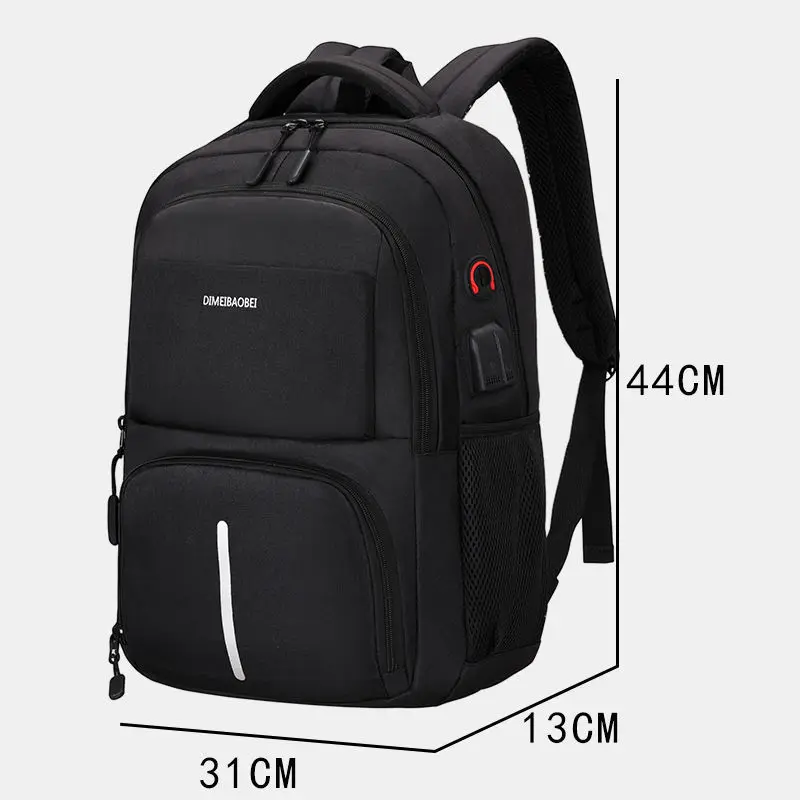 Men's Large Capacity Backpack Larger Capacity USB Port Business15.6 inch Laptop Outdoor Leisure travel student backpack Daybag