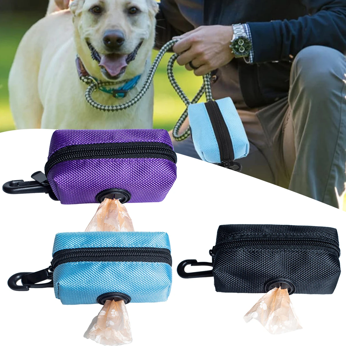 New Dog Poop Bag Storage Solid Large Convenient Portable Durable Practical Multifunctional Pet Garbage Bag