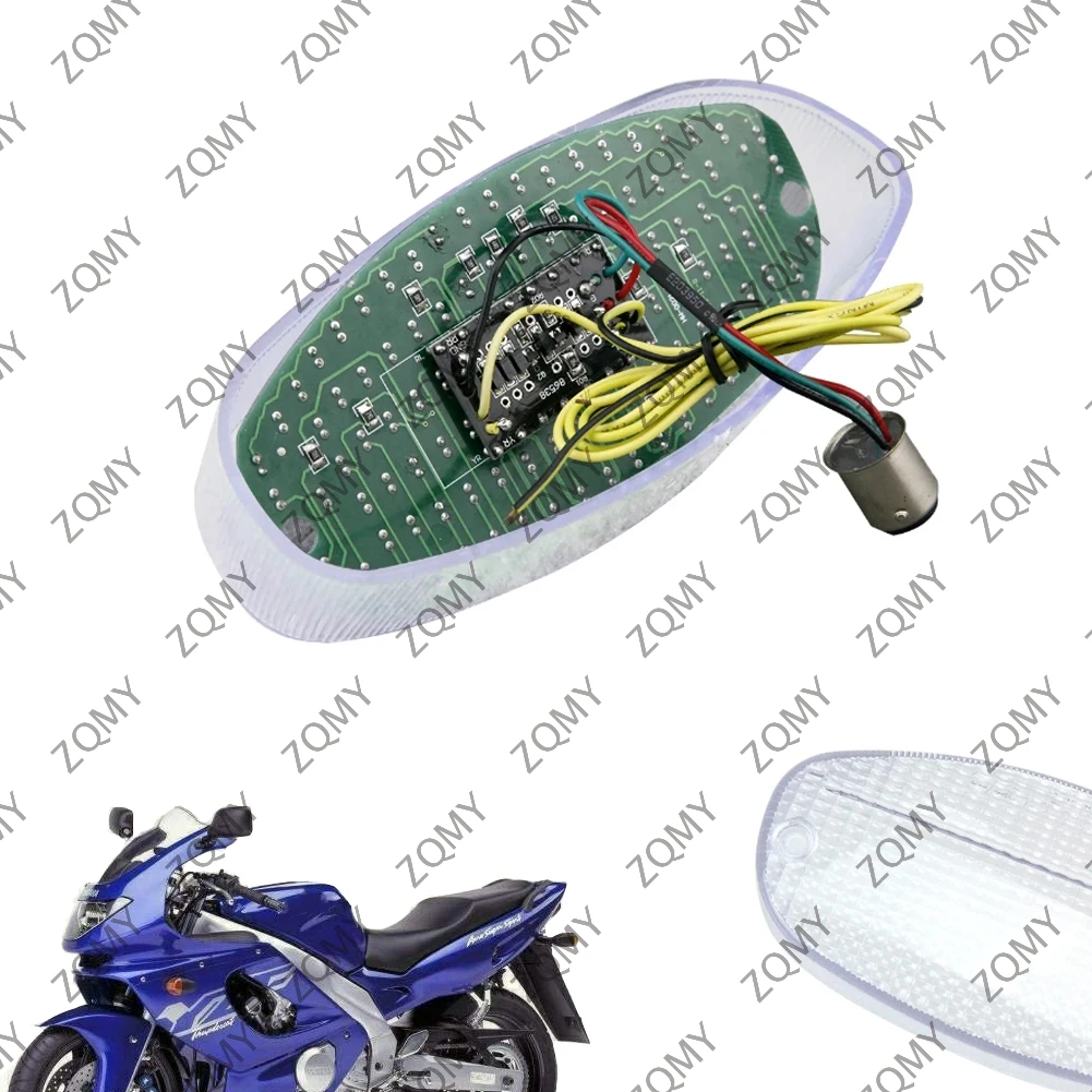 Motorcycle Clear Taillight Integrated LED Brake Turn Signals For Yamaha YZF600R & Vstar 650 & Vstar 1100 & Custom 1999-2007